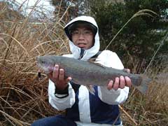 松川湖でレインボー